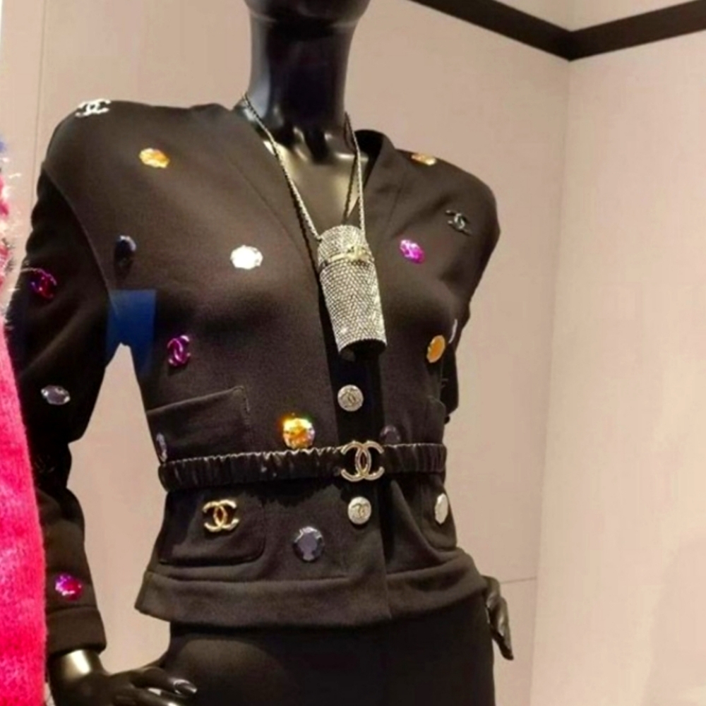 Chanel crystal jeweled jacket Fr36